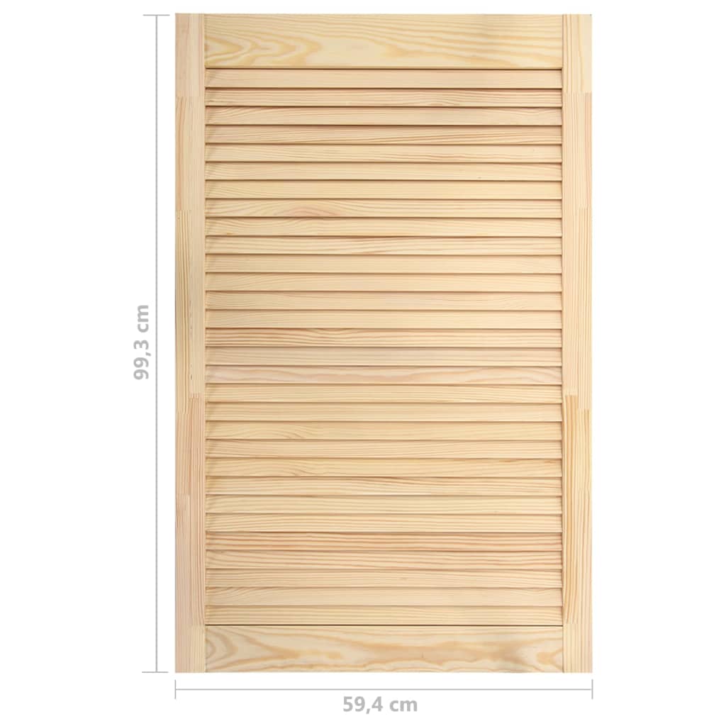vidaXL Drzwi żaluzjowe, 2 szt., lite drewno sosnowe, 99,3 x 59,4 cm
