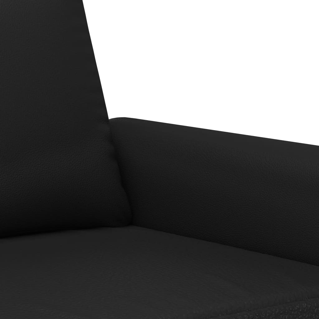 vidaXL 2-osobowa sofa, czarna, 140 cm, sztuczna skóra
