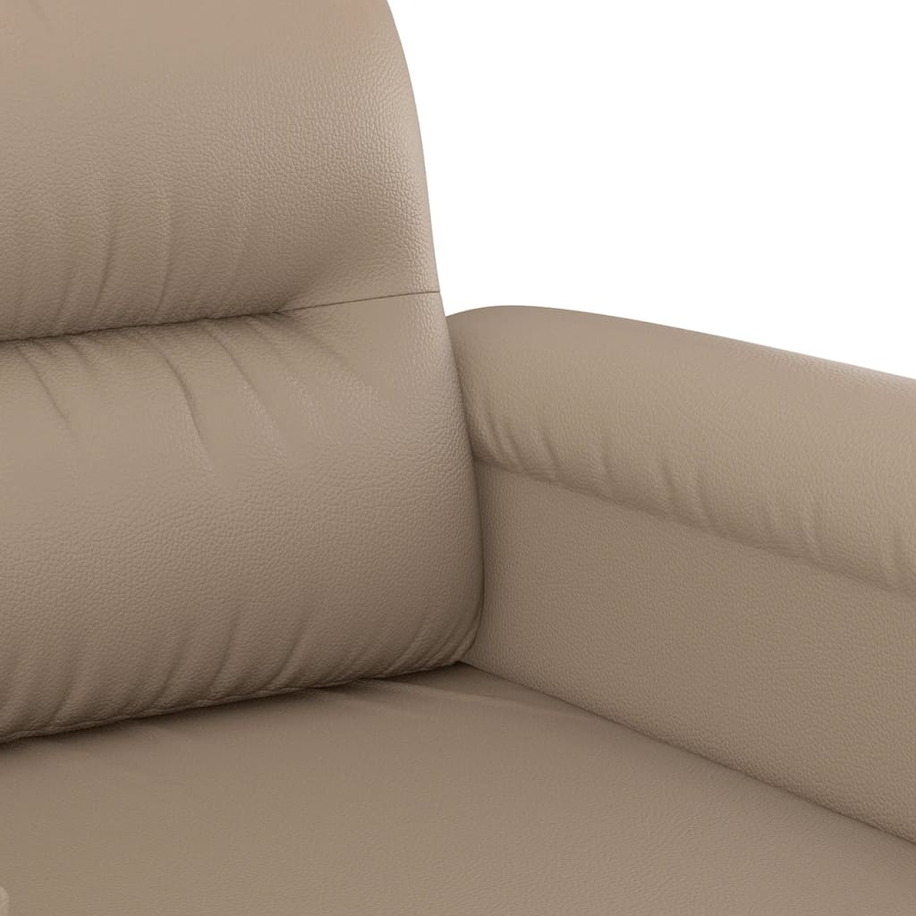 vidaXL Fotel, kolor cappuccino, 60 cm, obity sztuczną skórą