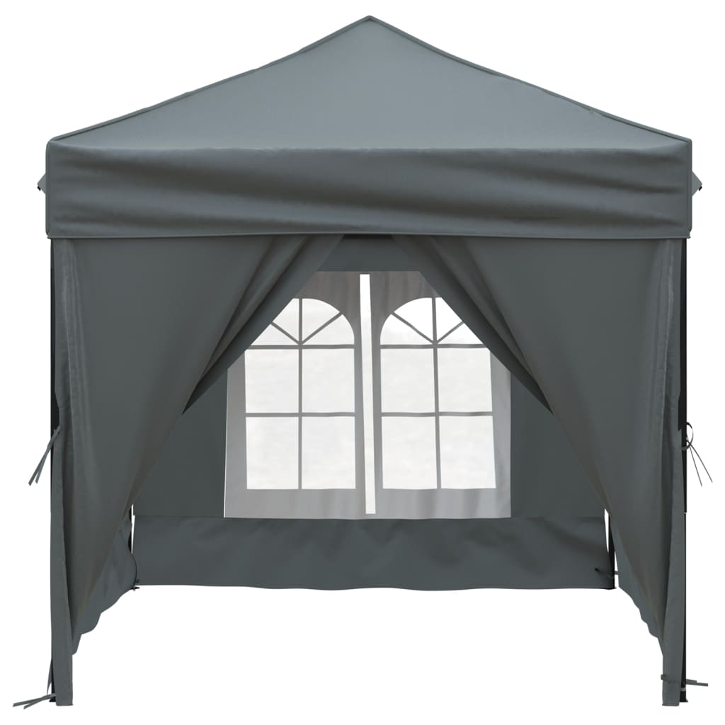 vidaXL Składany namiot imprezowy ze ściankami, antracytowy, 2x2 m