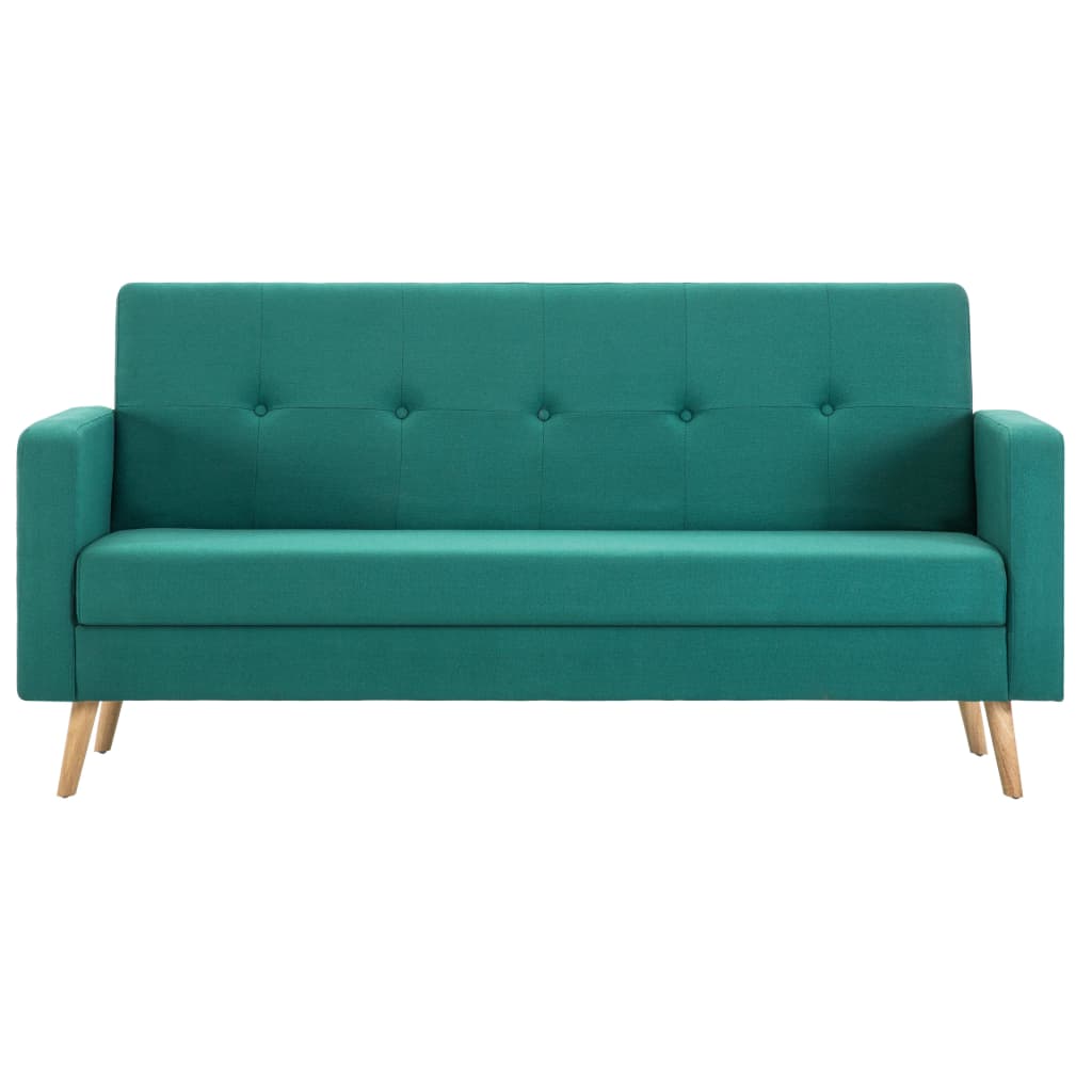 vidaXL Sofa materiałowa, zielona