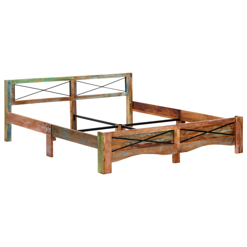 vidaXL Rama łóżka z litego drewna z odzysku, 180 x 200 cm