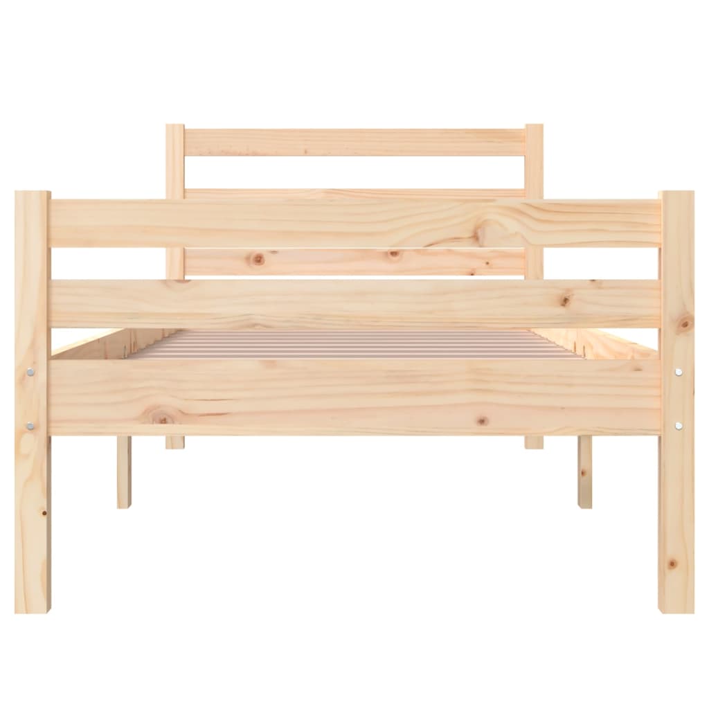 vidaXL Rama łóżka, lite drewno, 90 x 200 cm