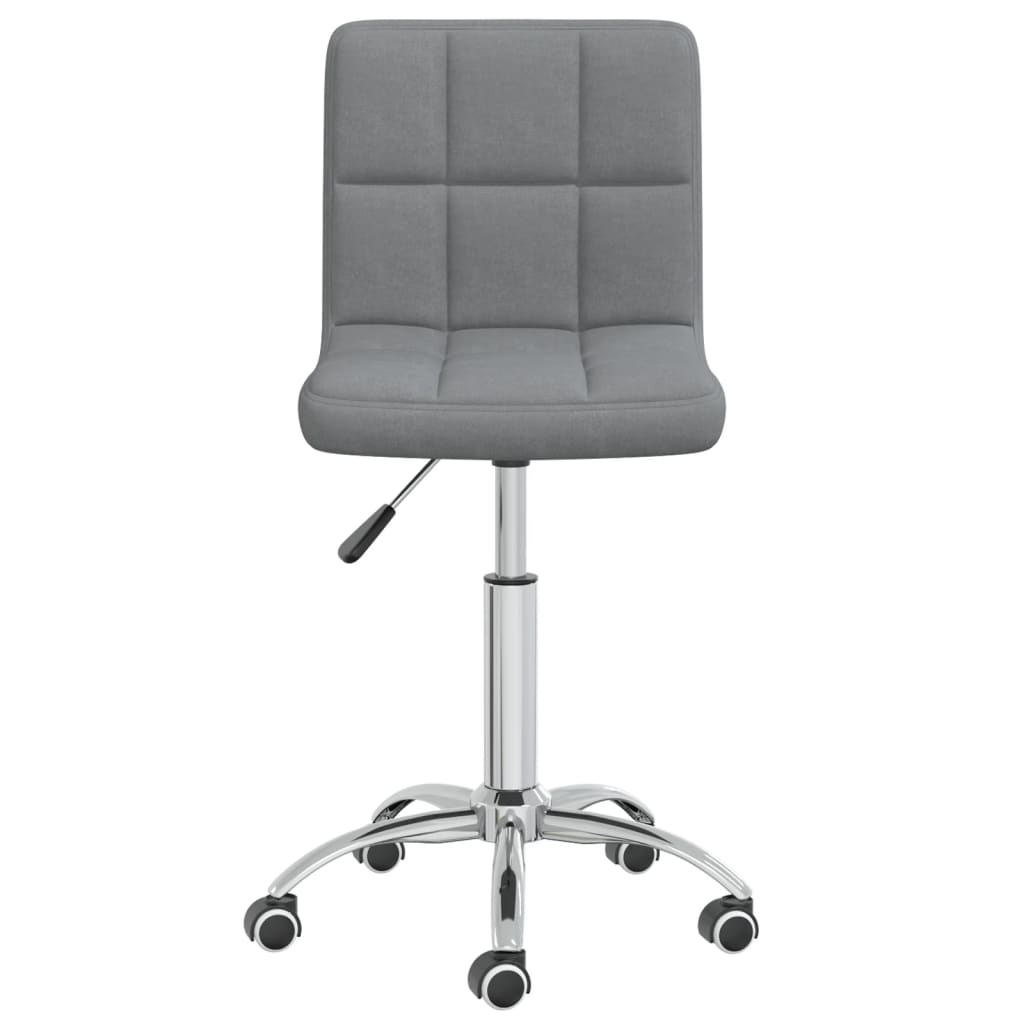 vidaXL Obrotowe krzesło stołowe, jasnoszare, obite tkaniną