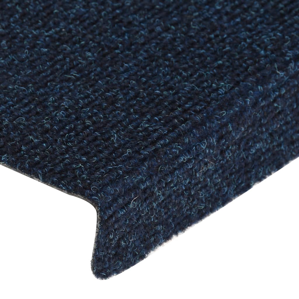 vidaXL Nakładki na schody, 15 szt., igłowane, 65x21x4 cm, niebieskie