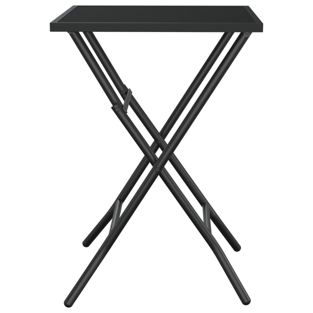 vidaXL Składany stolik ogrodowy, antracytowy, 50x50x72 cm, stal
