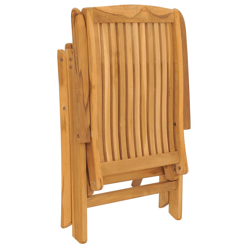 vidaXL Rozkładane krzesła ogrodowe, 2 szt., lite drewno tekowe