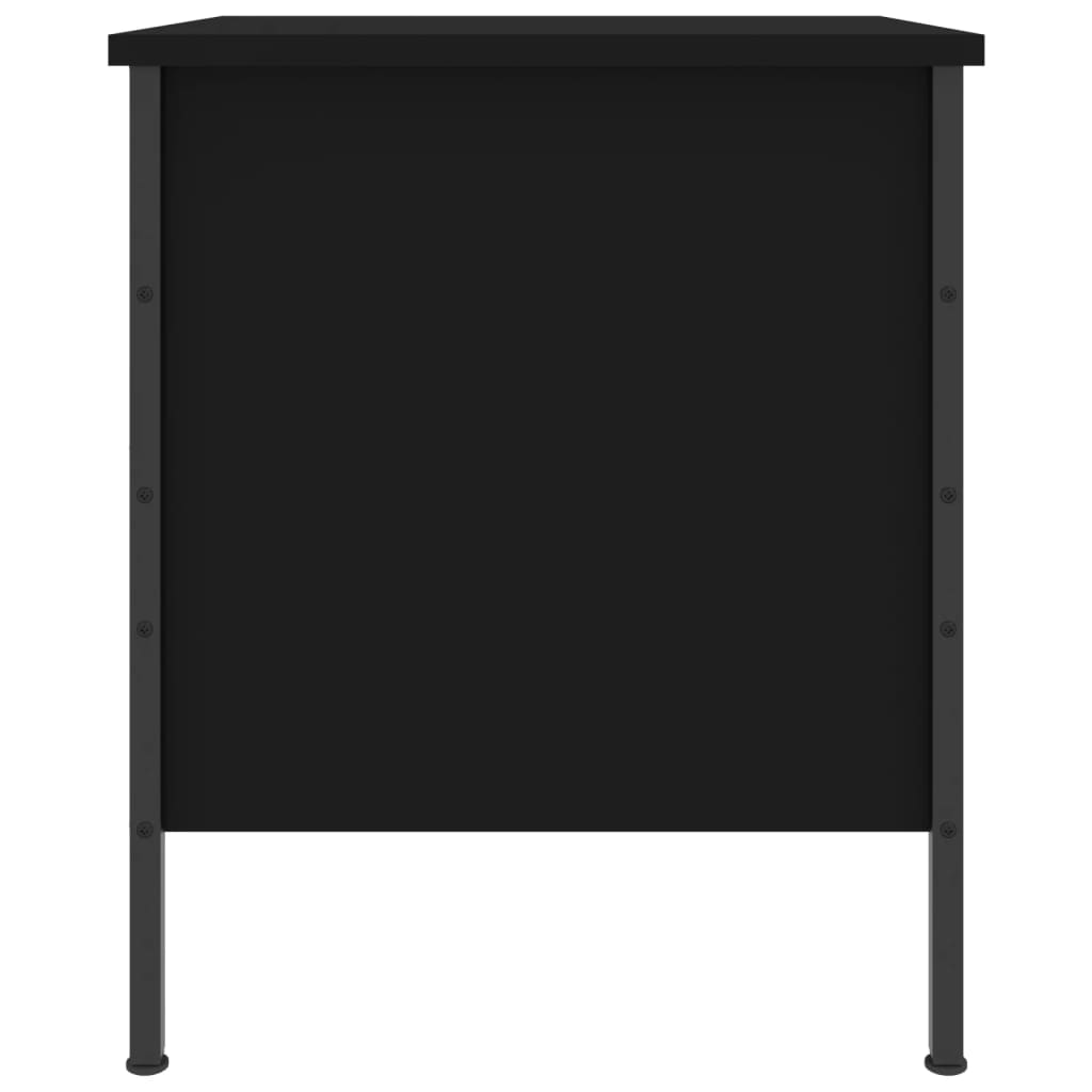 vidaXL Szafka nocna, czarna, 40x42x50 cm, materiał drewnopochodny