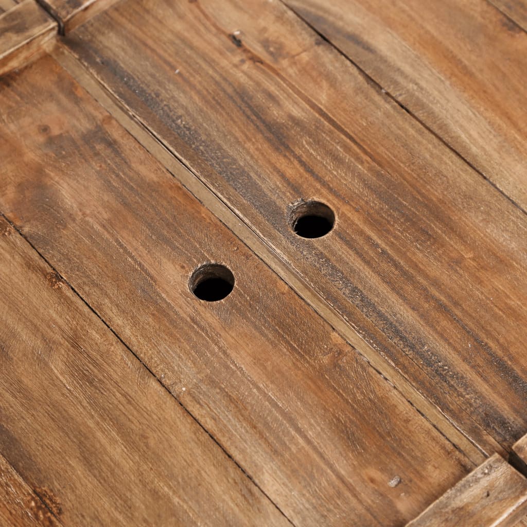 vidaXL Stolik kawowy, 65 x 65 x 38 cm, lite drewno z odzysku