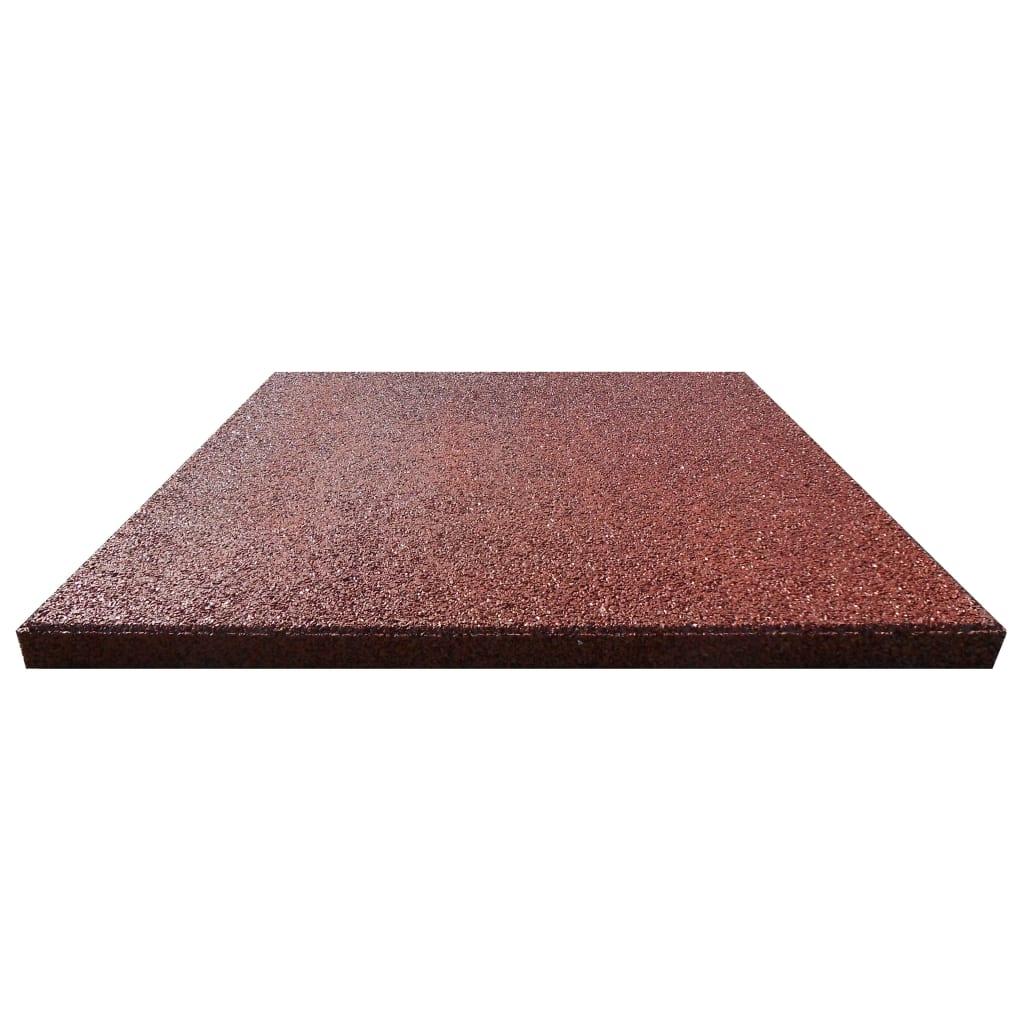vidaXL Gumowa płyta, 6 szt., 50 x 50 x 3 cm, czerwona