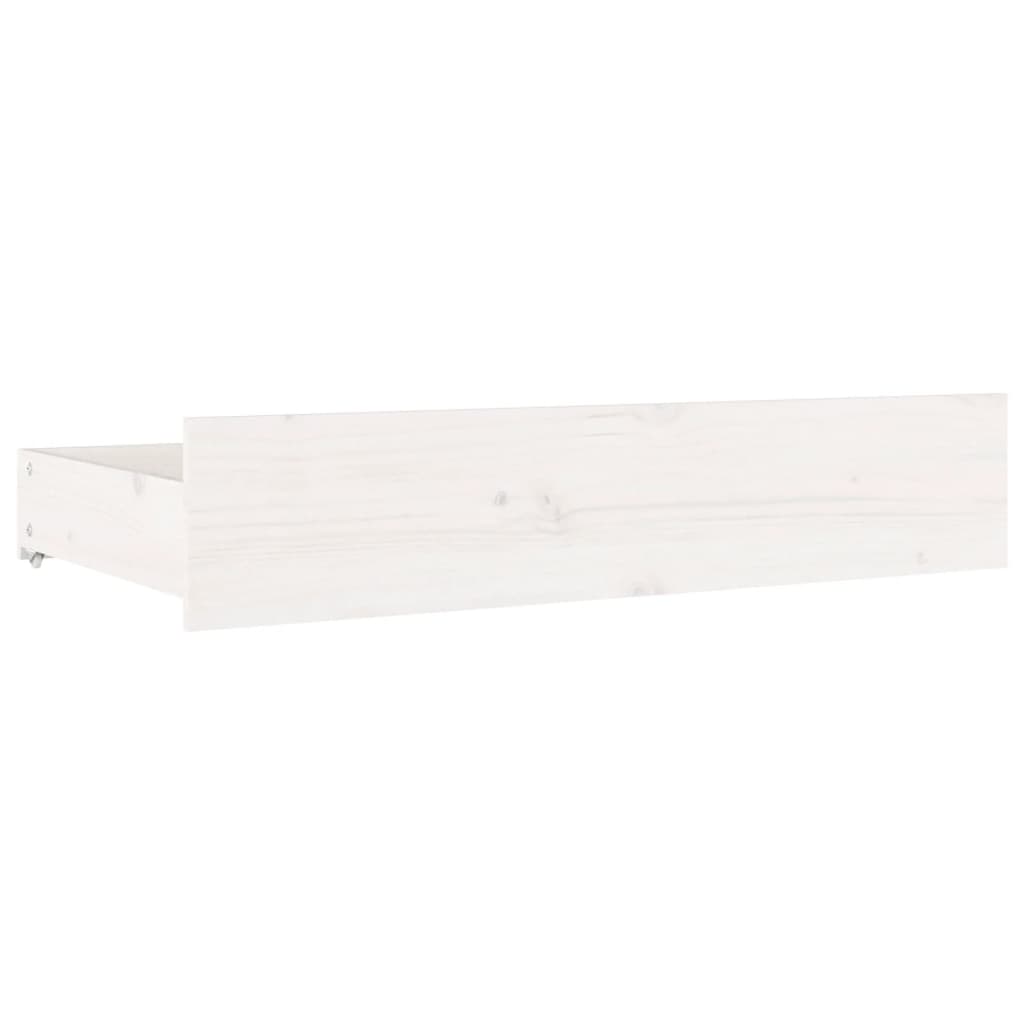 vidaXL Szuflady pod łóżko, 4 szt., białe, lite drewno sosnowe