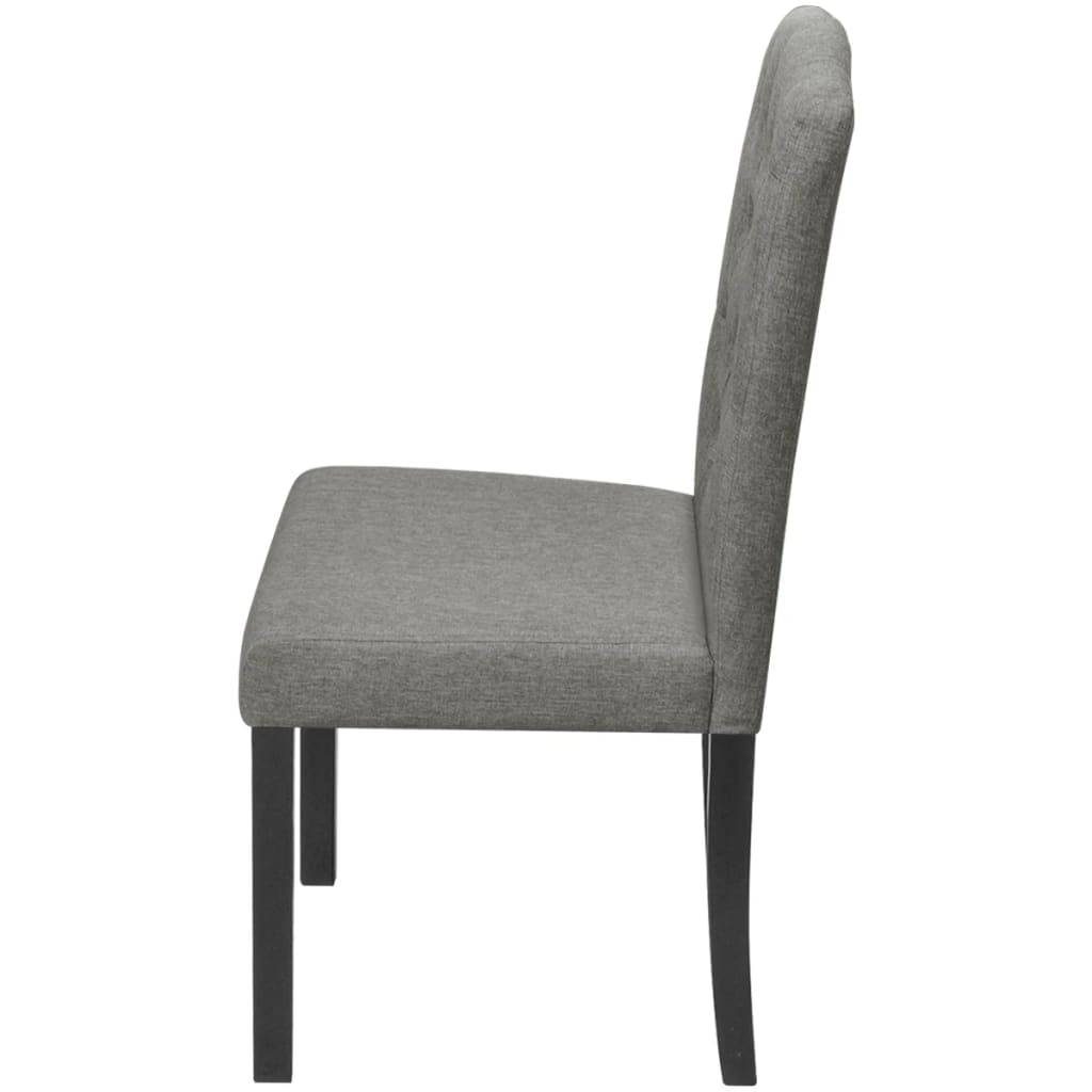 vidaXL Krzesła do jadalni, 2 szt., szare, tapicerowane tkaniną