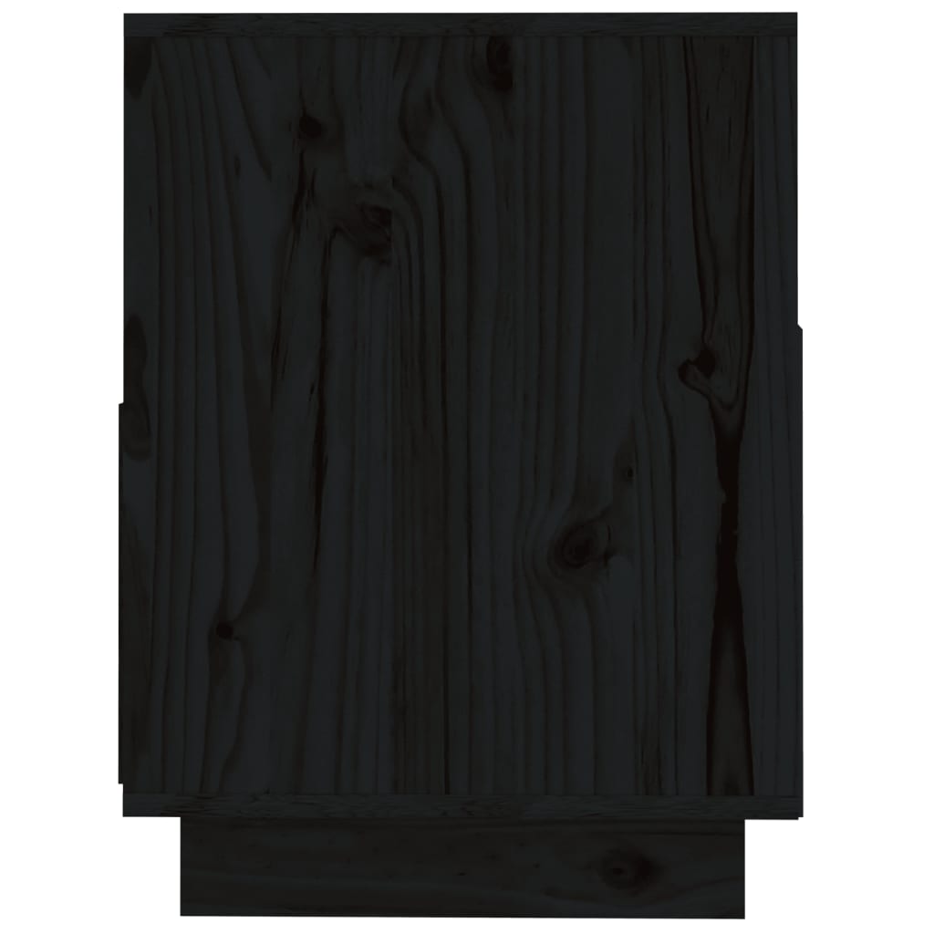vidaXL Szafka pod telewizor, czarna, 140x37x50 cm, lite drewno sosnowe