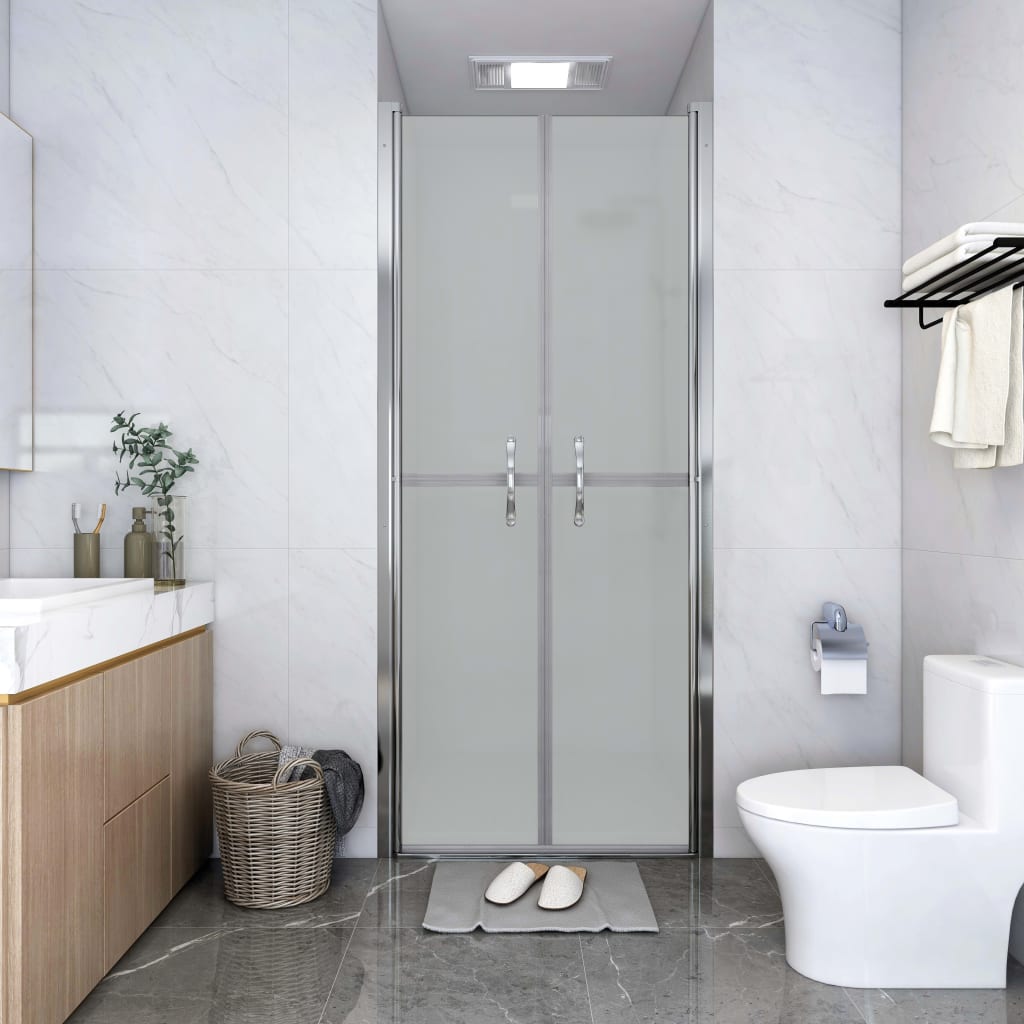 vidaXL Drzwi prysznicowe, szkło mrożone, ESG, 91x190 cm