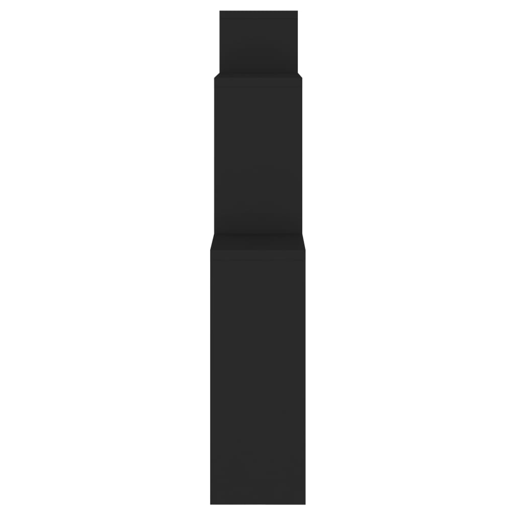 vidaXL Półka ścienna kostka, czarna, 80x15x78,5 cm, płyta wiórowa