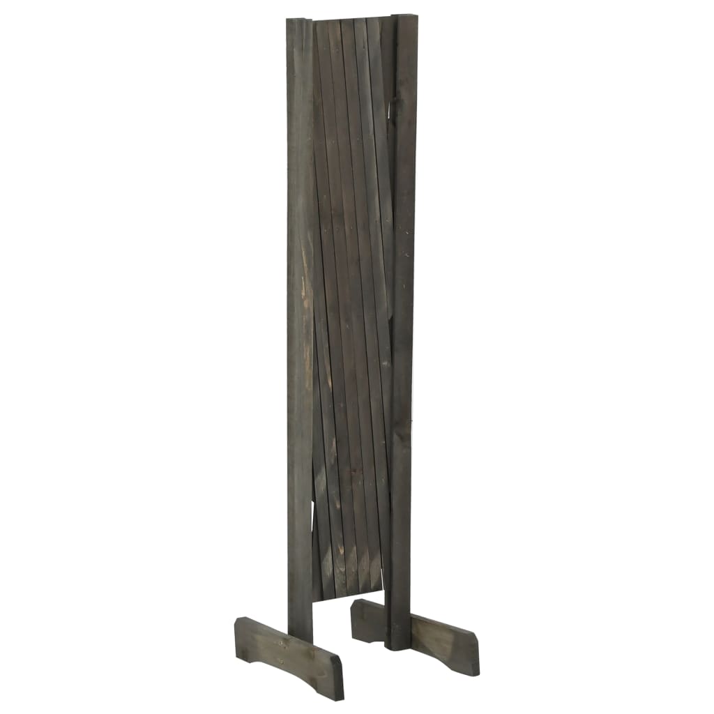 vidaXL Ogrodowy płot kratkowy, szary, 120x90 cm, lite drewno jodłowe