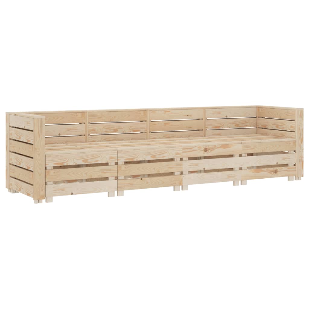 vidaXL Ogrodowa sofa 4-osobowa z palet, drewniana