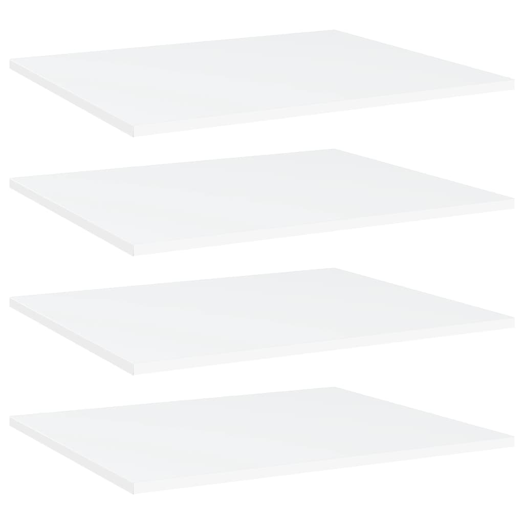vidaXL Półki na książki, 4 szt., białe, 60x50x1,5 cm, płyta wiórowa