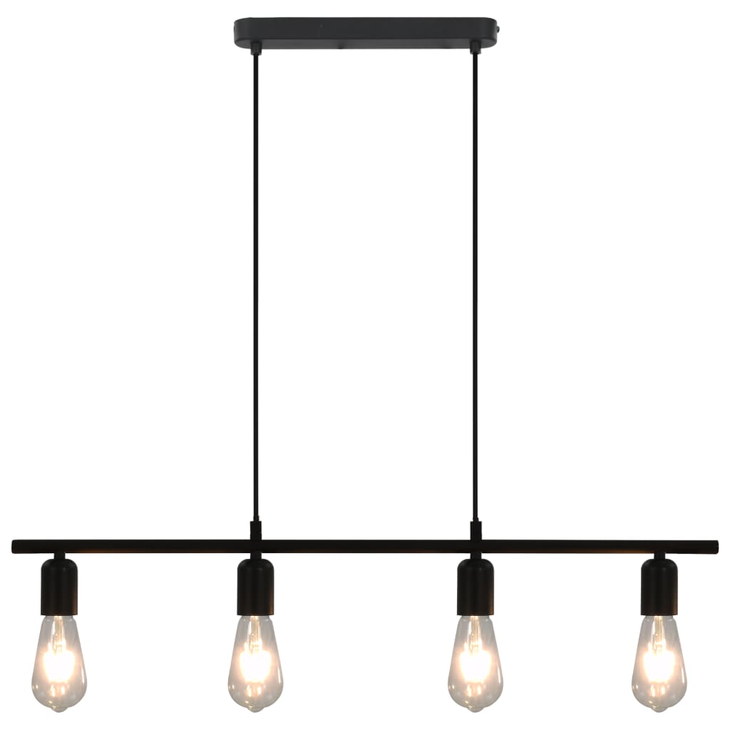 vidaXL Lampa sufitowa, czarna, 80 cm, E27