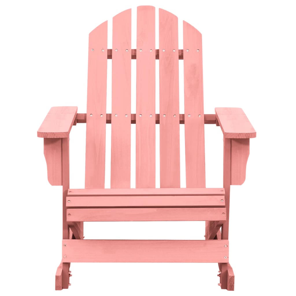 vidaXL Ogrodowy fotel bujany Adirondack, lite drewno jodłowe, różowy