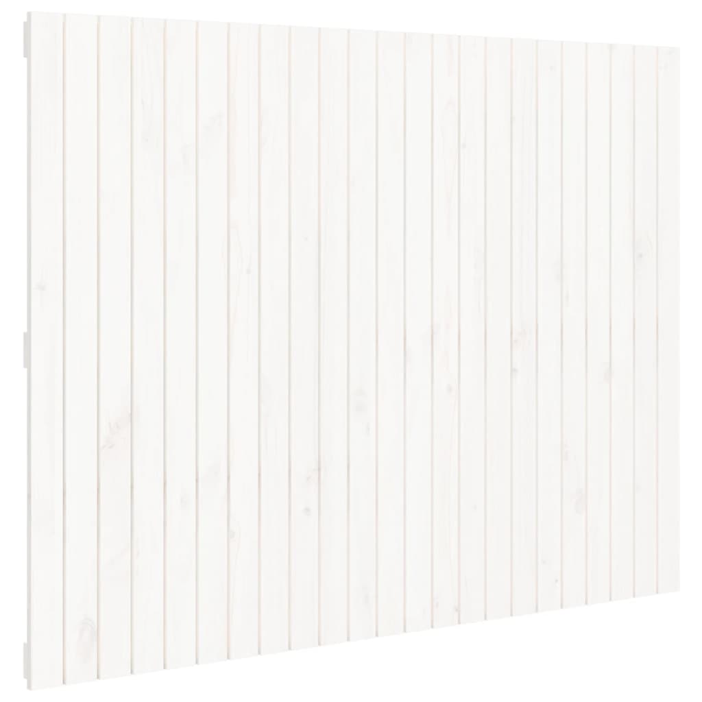 vidaXL Wezgłowie łóżka, białe, 146,5x3x110 cm, lite drewno sosnowe