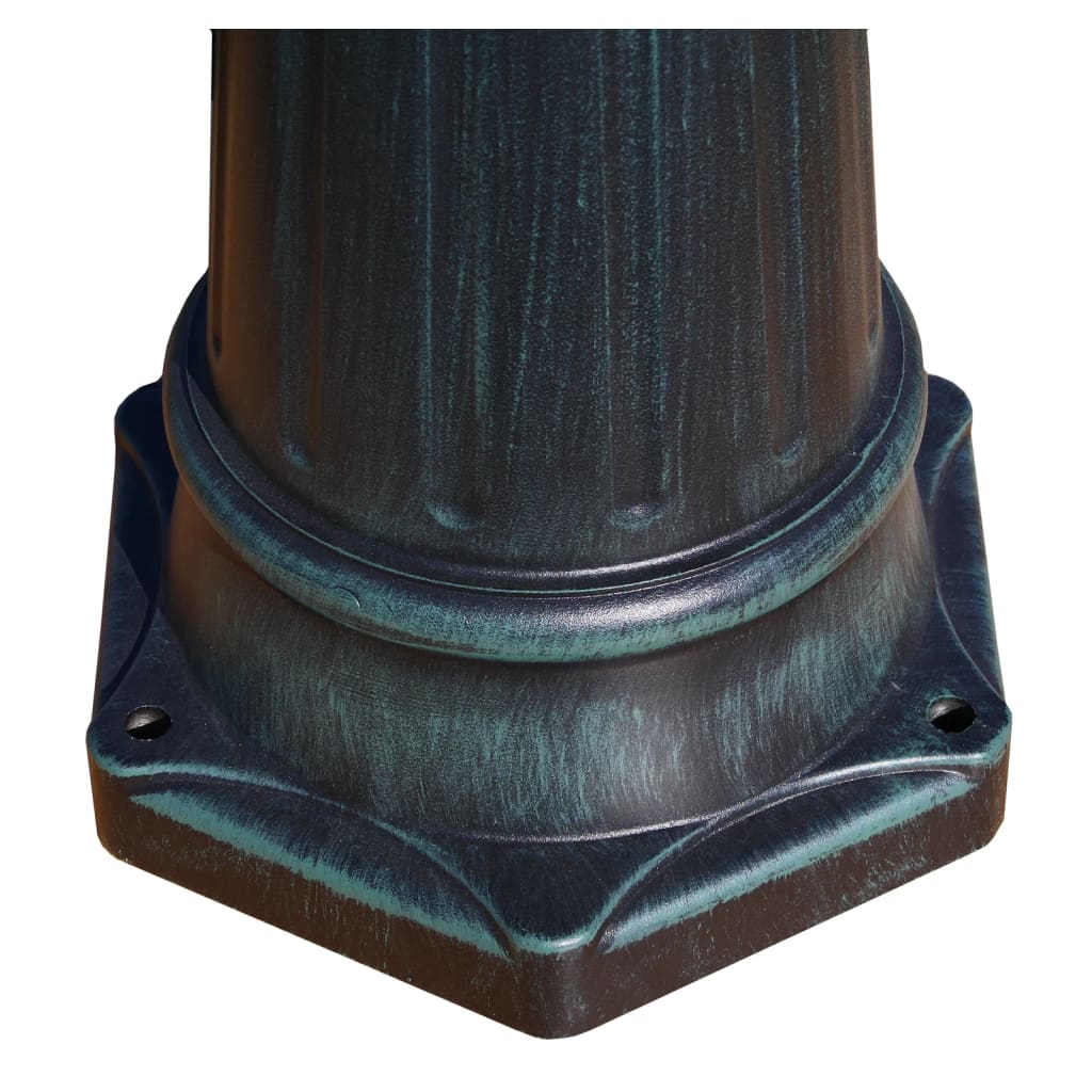 vidaXL Stojąca lampa ogrodowa 3-ramienna, 230 cm, ciemnozielona/czarna