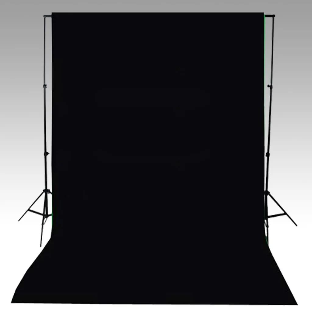 vidaXL Tło fotograficzne, bawełniane, 600 x 300 cm, czarne