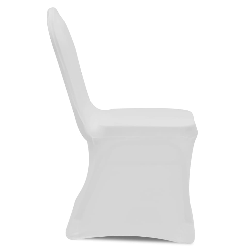 vidaXL Elastyczne pokrowce na krzesła, białe, 50 sztuk