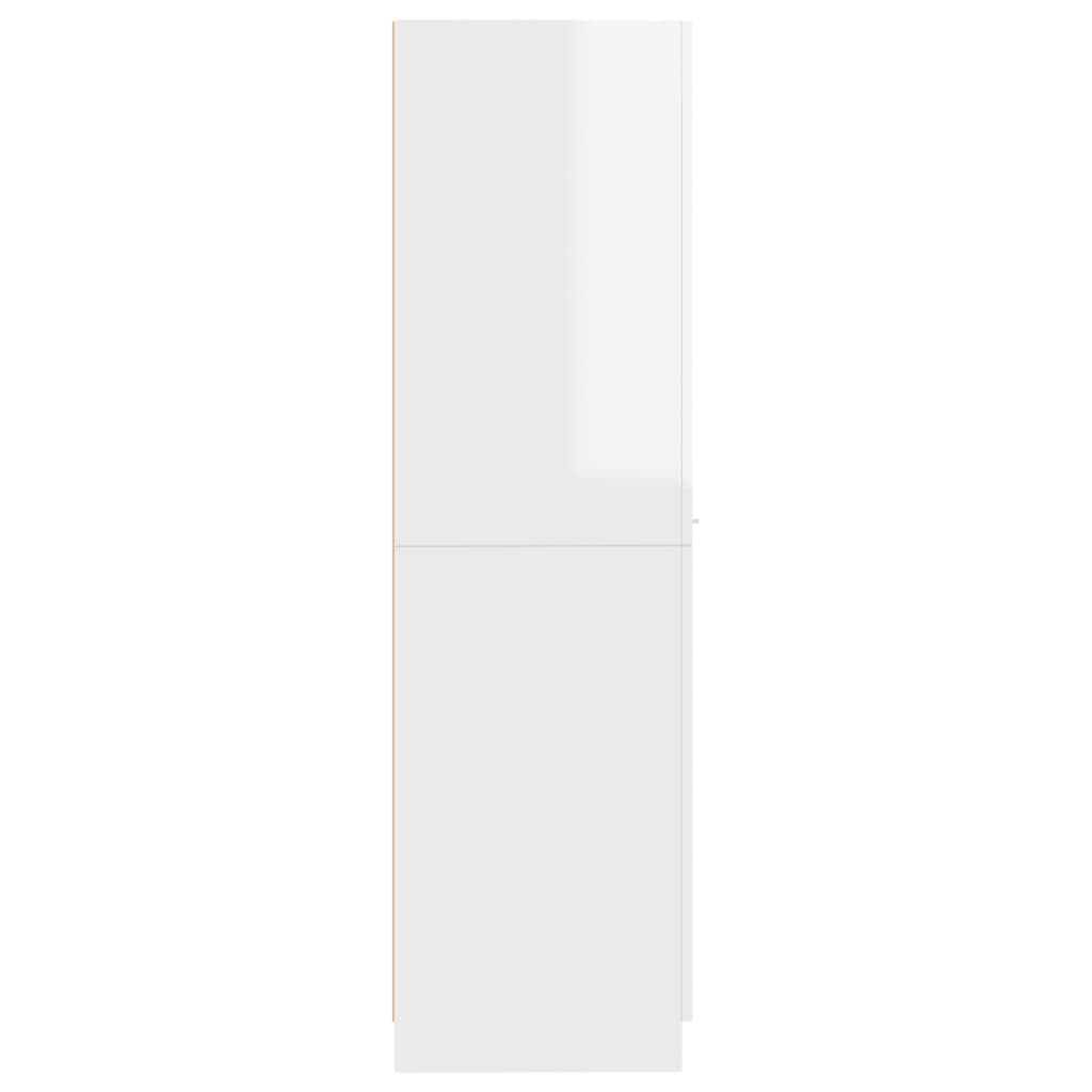vidaXL Szafka apteczna, biała na wysoki połysk, 30x42,5x150 cm