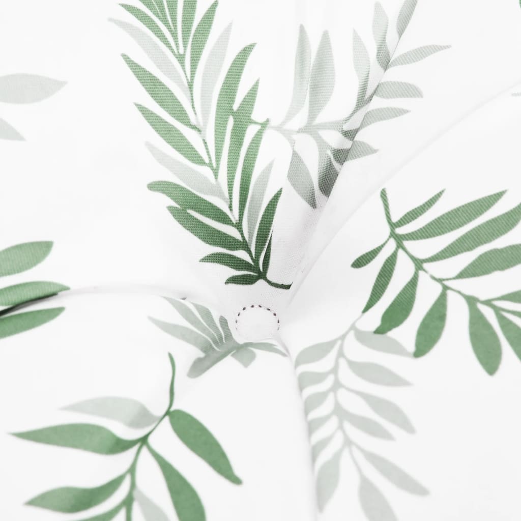 vidaXL Poduszka na ławkę ogrodową, wzór w liście, 100x50x7 cm, tkanina