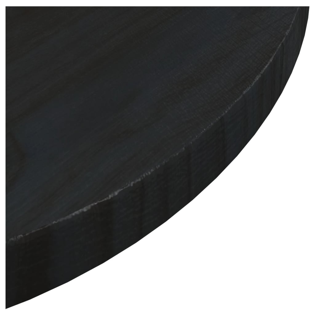 vidaXL Blat stołu, czarny, Ø40x2,5 cm, lite drewno sosnowe