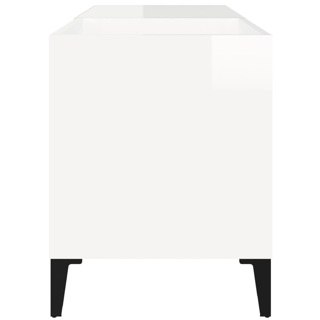 vidaXL Szafka na płyty, wysoki połysk, biała, 84,5x38x48 cm