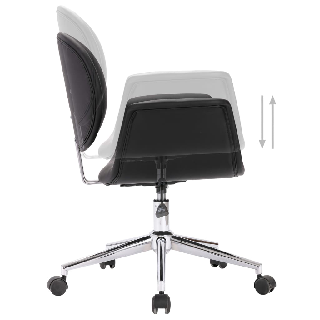 vidaXL Obrotowe krzesła stołowe, 2 szt., czarne, sztuczna skóra