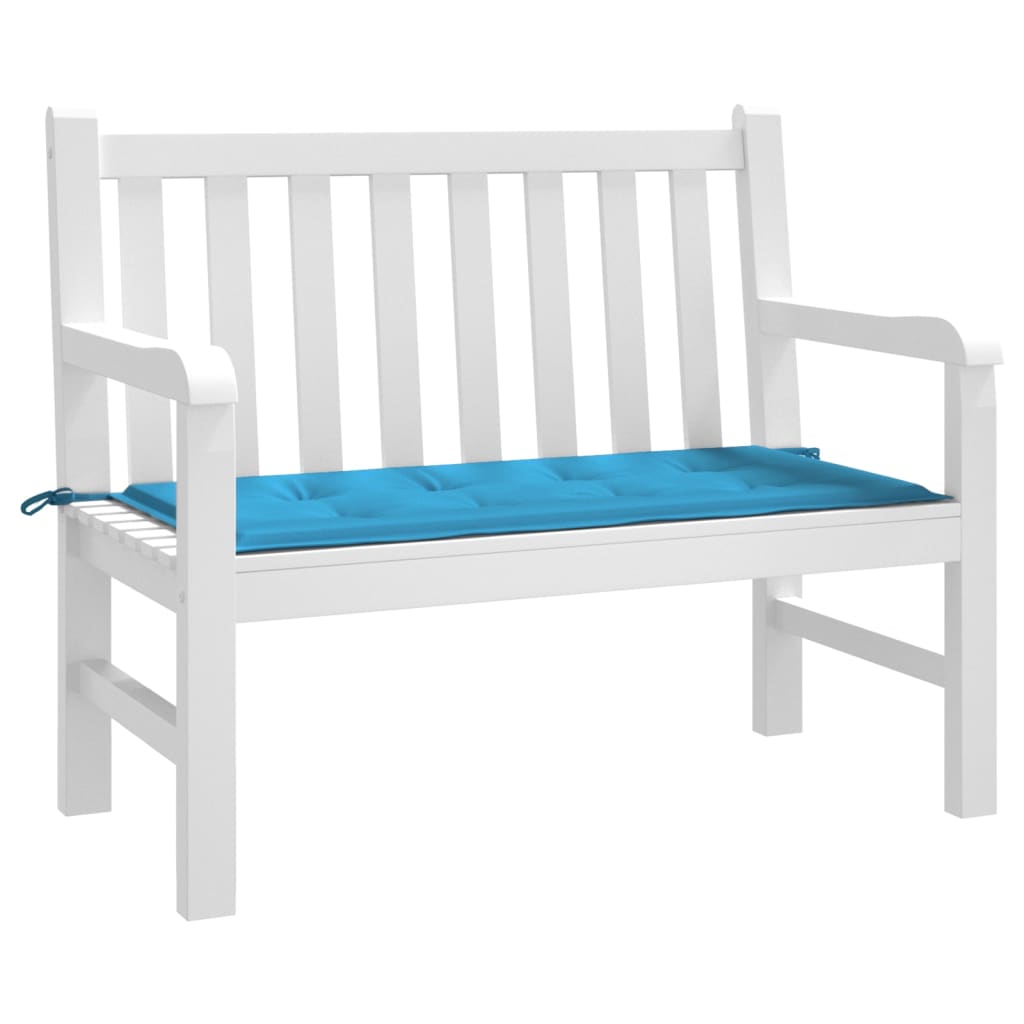 vidaXL Poduszka na ławkę ogrodową, niebieska, 120x50x3 cm
