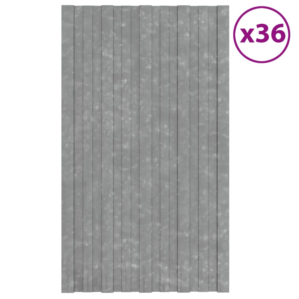 vidaXL Panele dachowe, 36 szt., stal galwanizowana, srebrne, 80x45 cm