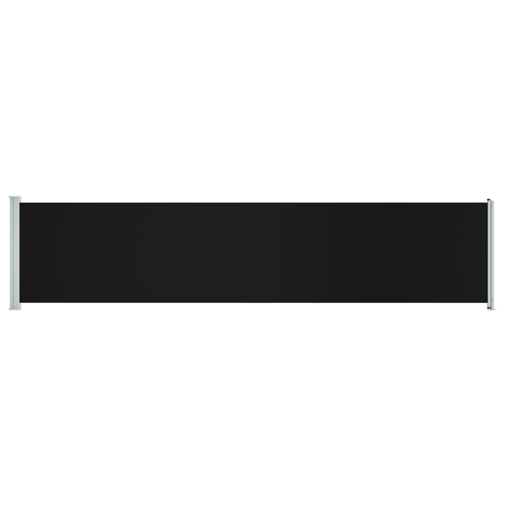vidaXL Wysuwana markiza boczna na taras, 140 x 600 cm, czarna