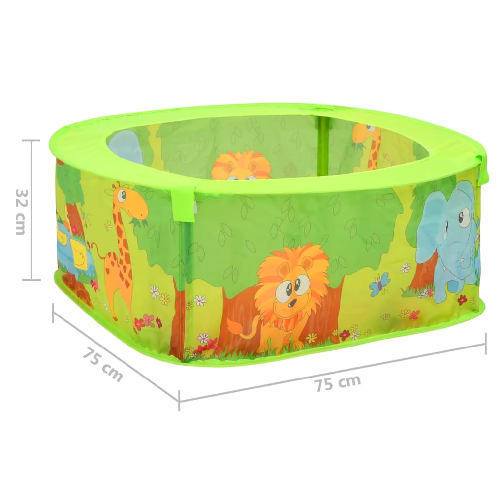 vidaXL Suchy basen z 50 piłeczkami dla dzieci, 75x75x32 cm