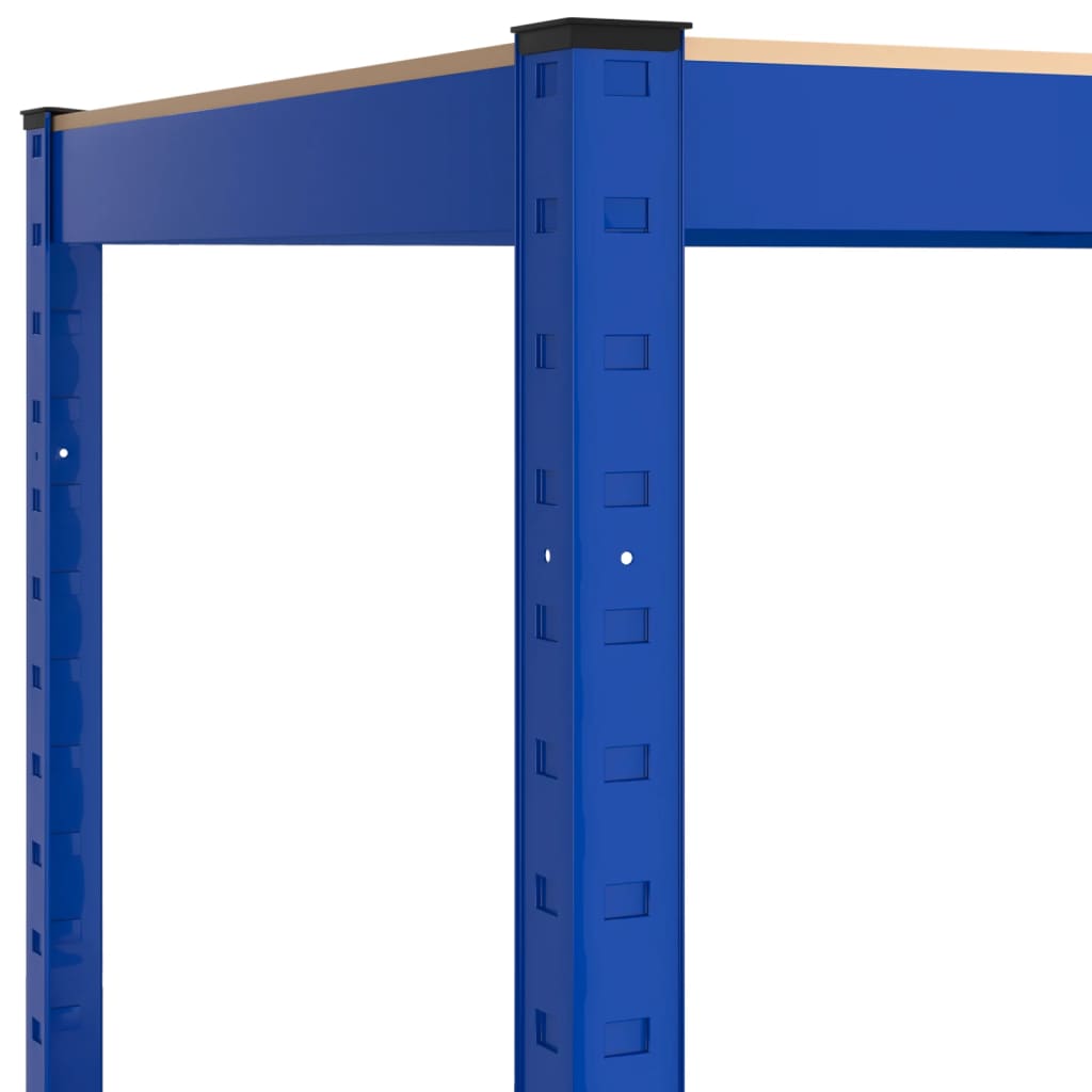 vidaXL Stół roboczy z półkami niebieski stal i materiał drewnopochodny