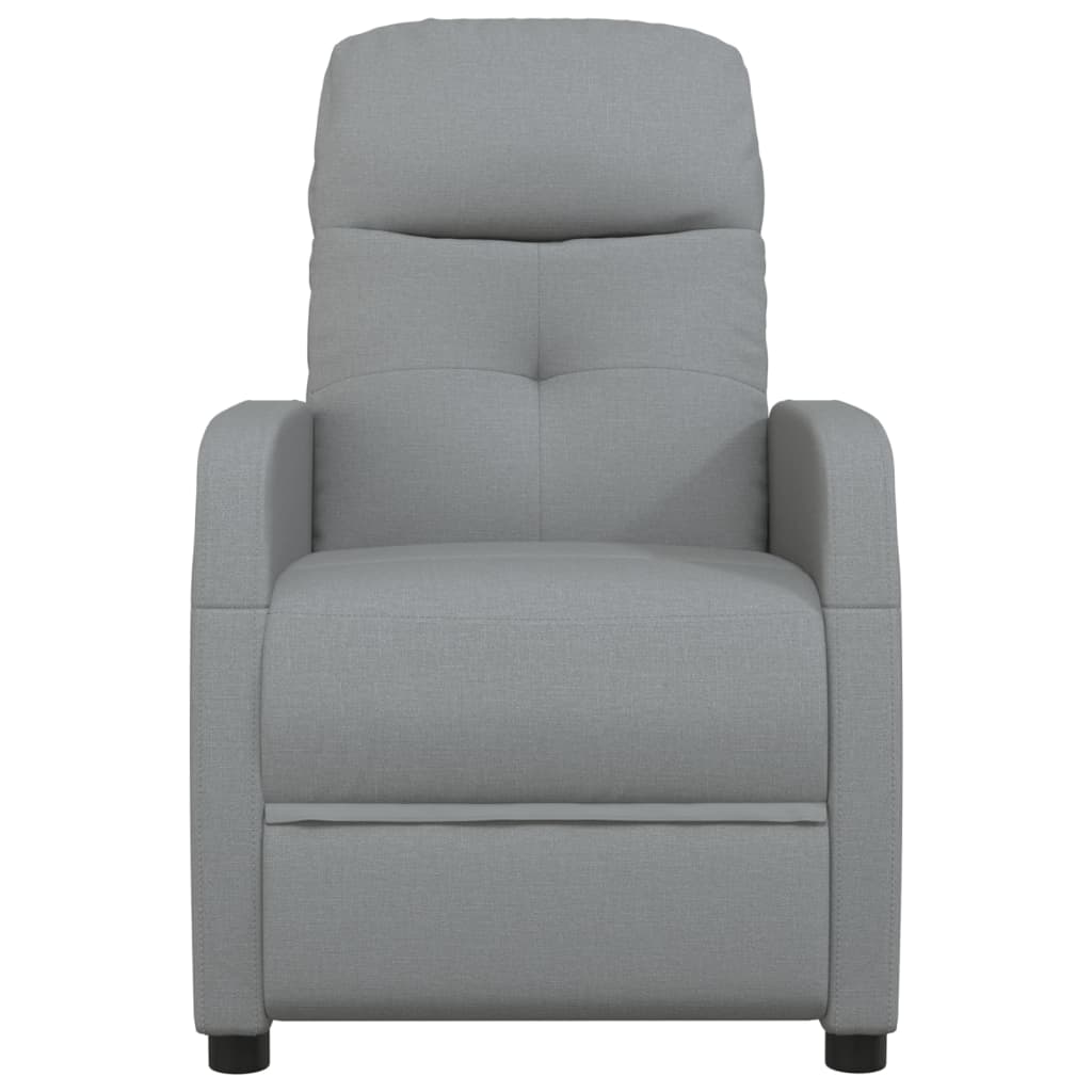 vidaXL Elektryczny fotel masujący, jasnoszary, tkanina