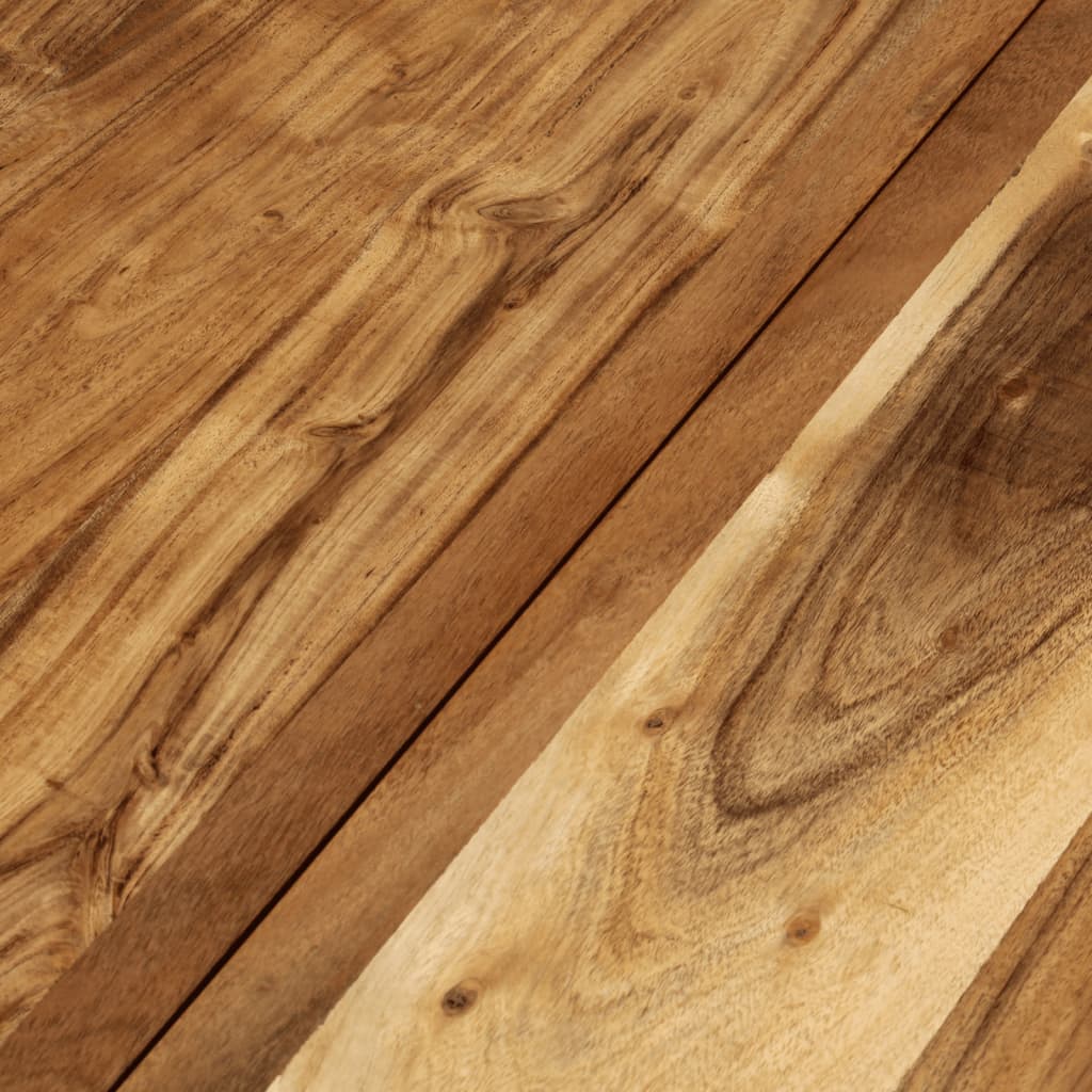 vidaXL Stolik kawowy, Ø 68x43 cm, lite drewno akacjowe i żelazo