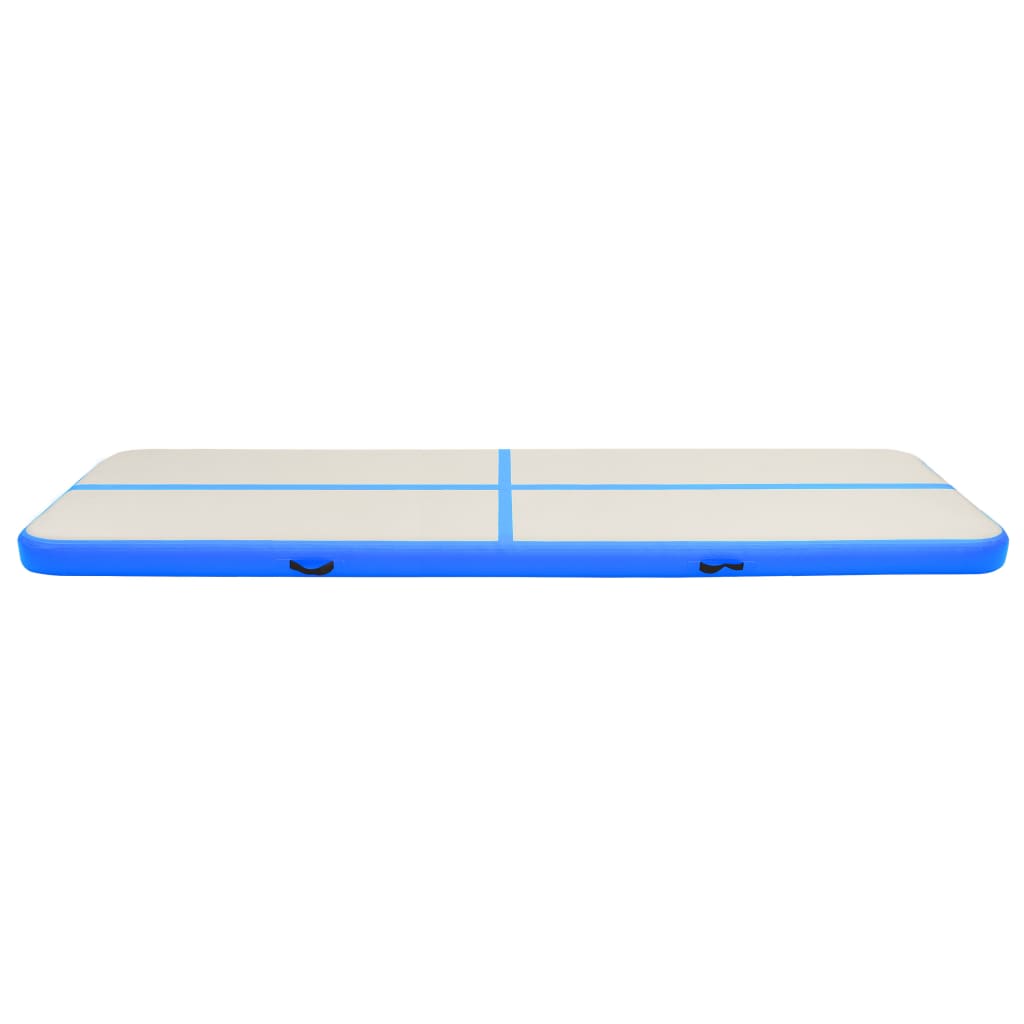 vidaXL Mata gimnastyczna z pompką, 700x100x15 cm, PVC, niebieska