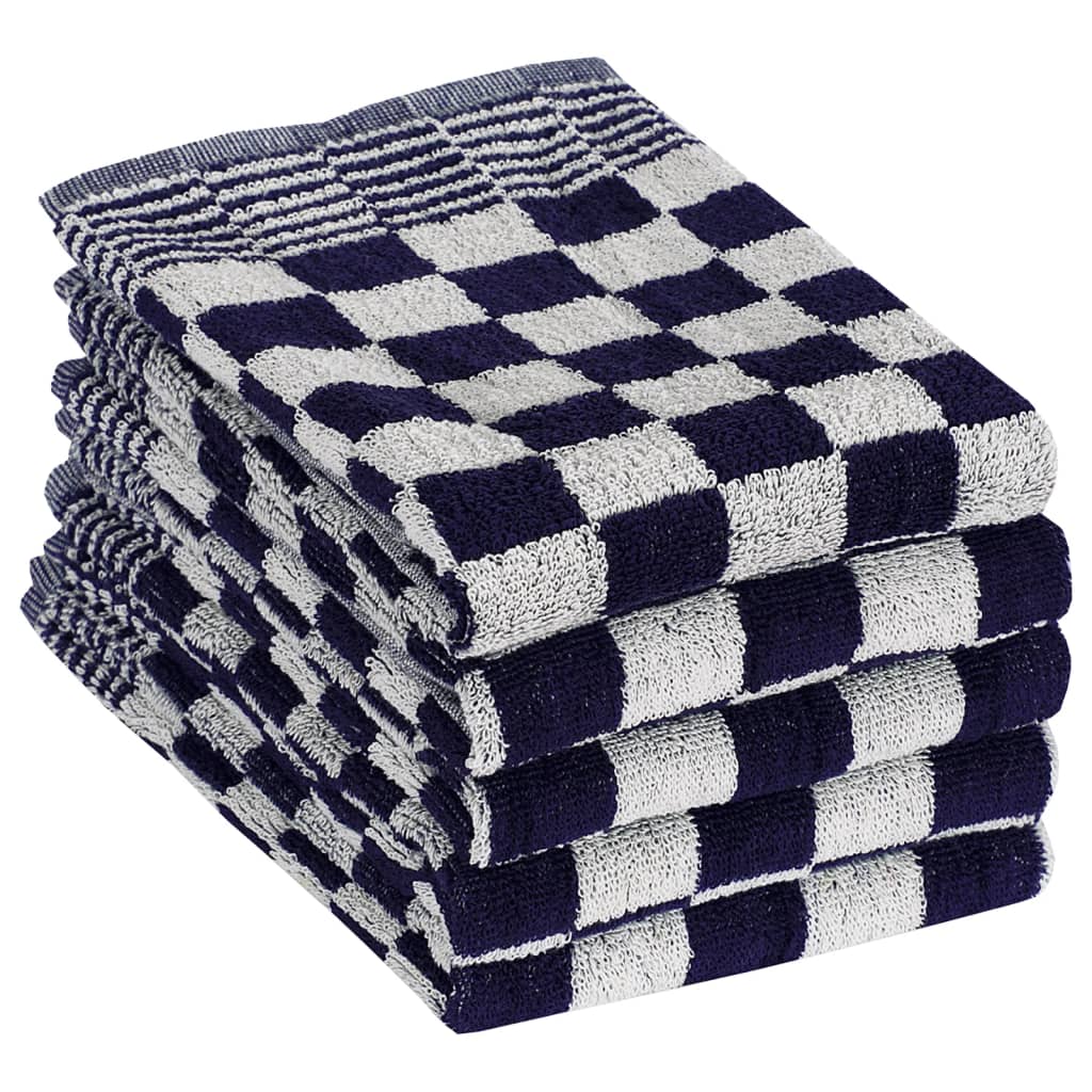 vidaXL Zestaw 50 ręczników, niebiesko-biały, bawełna