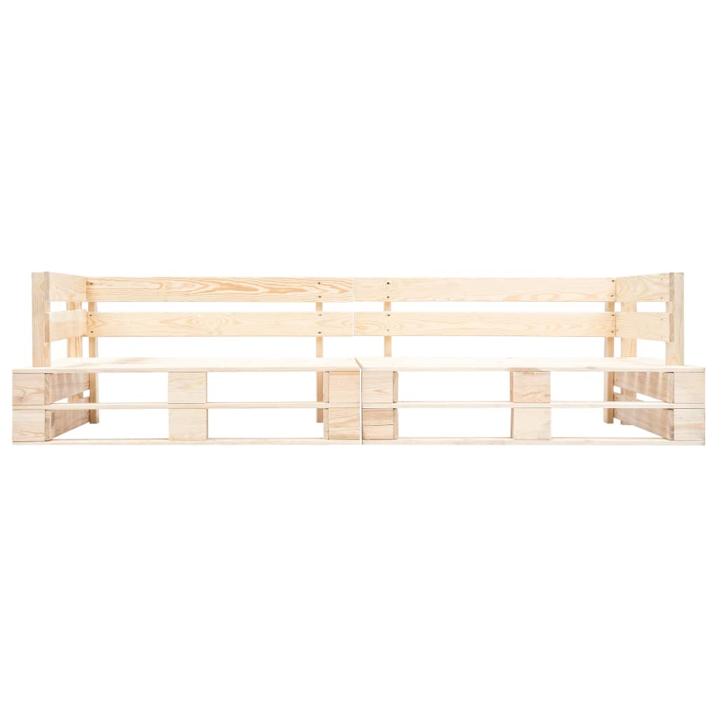 vidaXL Ogrodowa sofa 2-osobowa z palet, biała, drewniana