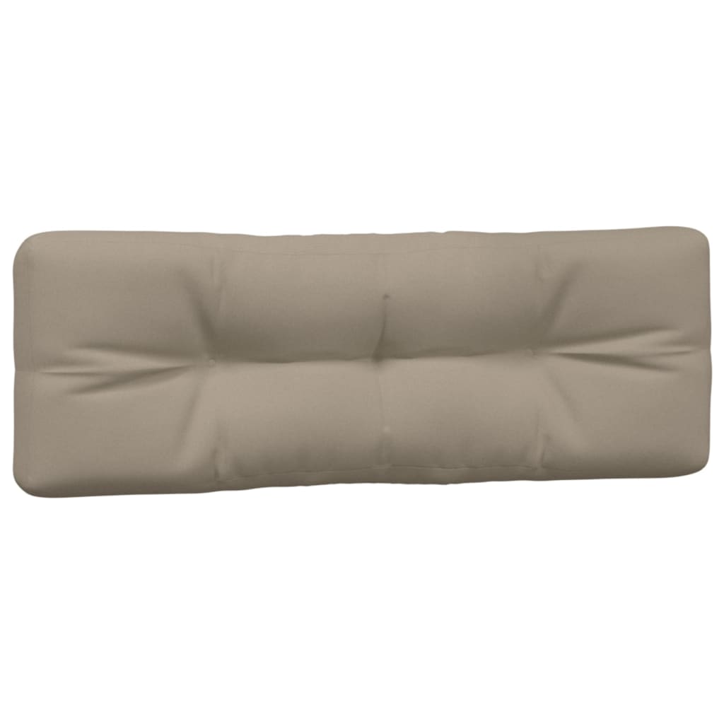 vidaXL Poduszki na sofę z palet, 2 szt., kolor taupe, tkanina