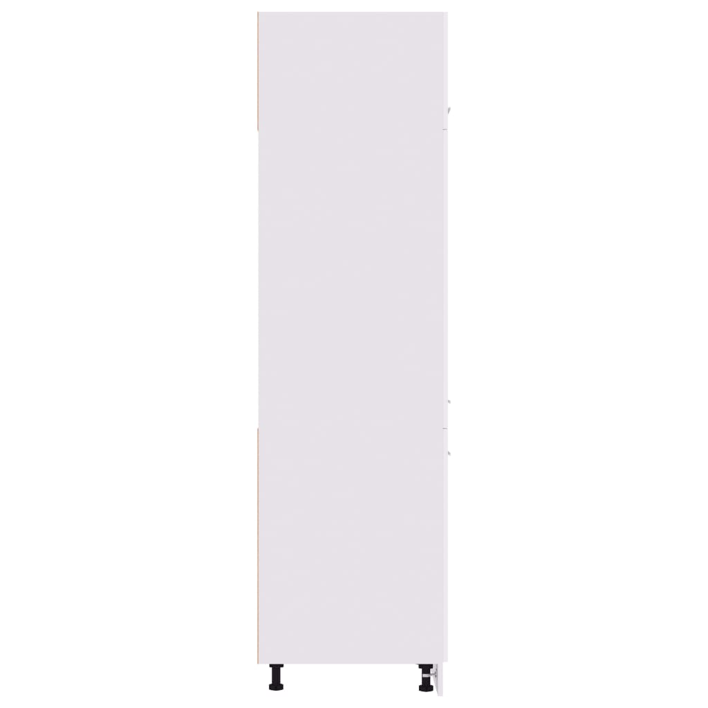 vidaXL Szafka na lodówkę, biała, 60x57x207 cm, płyta wiórowa