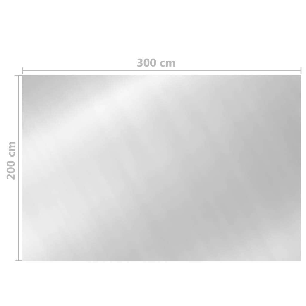 vidaXL Pokrywa na basen, srebrna, 300 x 200 cm, PE