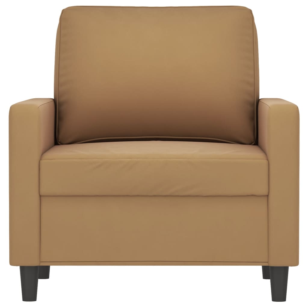 vidaXL Fotel, brązowy, 60 cm, obity aksamitem