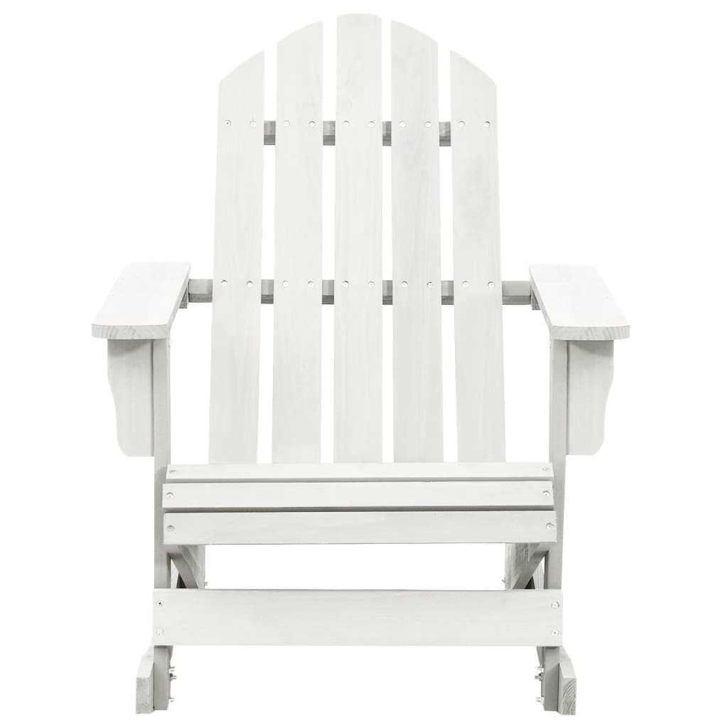 vidaXL Ogrodowy fotel bujany, drewniany, biały