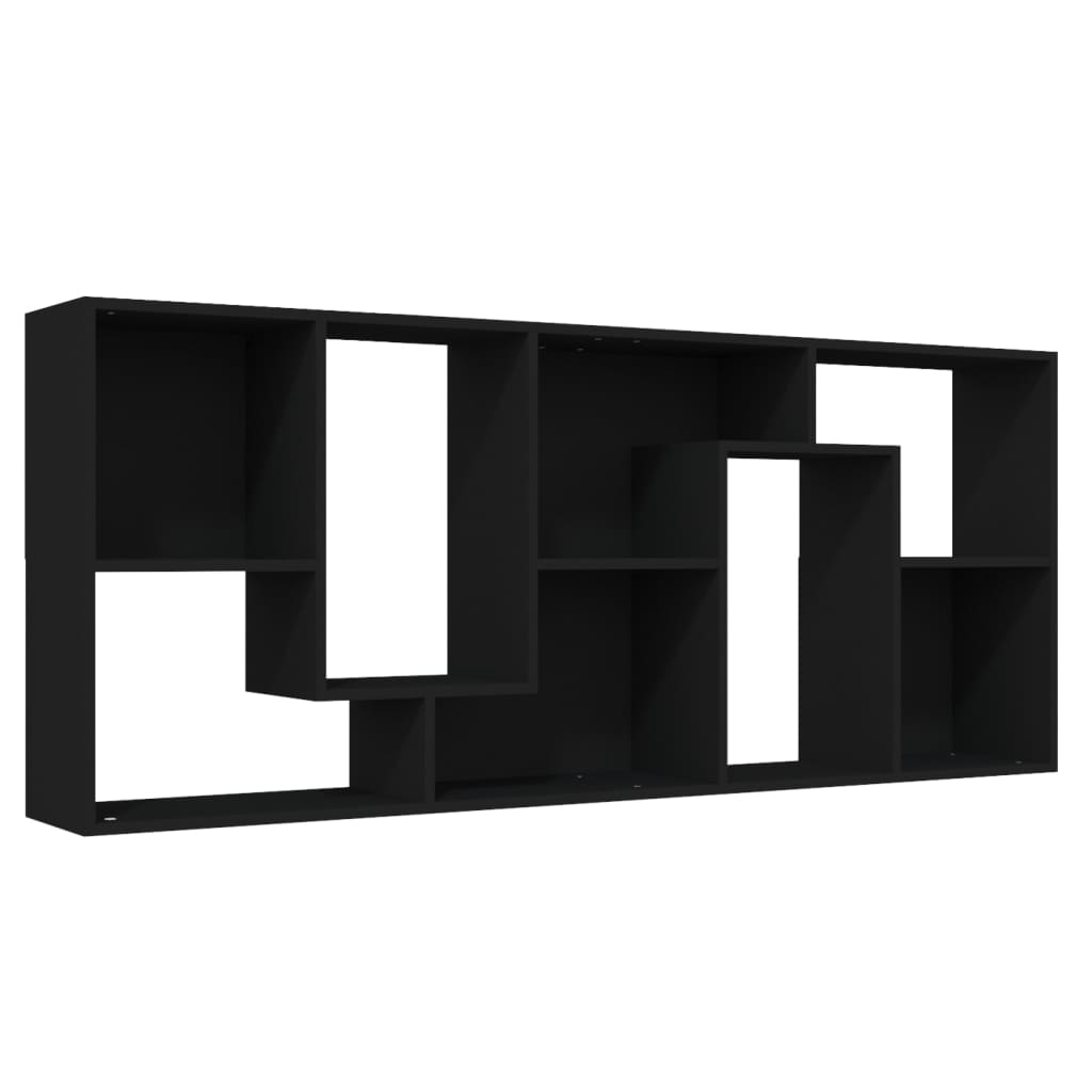 vidaXL Regał na książki, czarny, 67x24x161 cm, materiał drewnopochodny