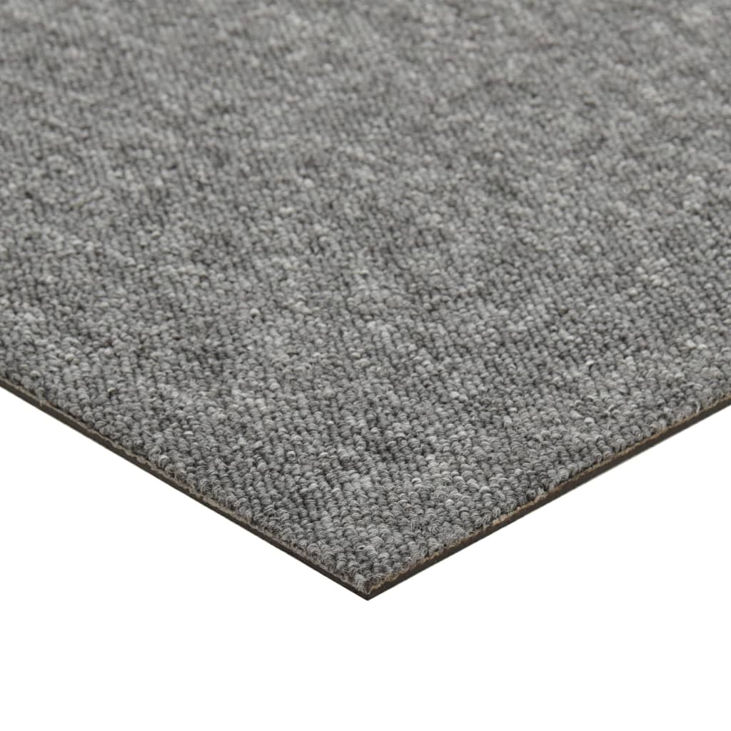 vidaXL Podłogowe płytki dywanowe, 20 szt., 5 m², 50x50 cm, szare